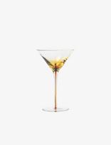 Broste Copenhagen - Martini Glas 'Amber' Glas - Kokteilių taurė - Nude