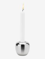 Stelton - Ora Lysestage H 6.5 Cm Steel - Žvakidė - Sidabro