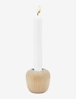 Stelton - Ora Lysestage H 6.5 Cm Beech Wood - Žvakidė - Ruda