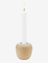 Stelton - Ora Lysestage H 8 Cm Beech Wood - Žvakidė - Ruda