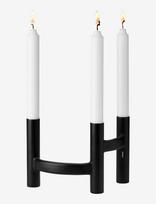 Stelton - Ora Trearmet Lysestage Black - Žvakidė - Juoda