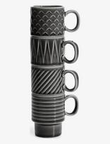 Sagaform - Coffee & More, Mulled Wine/Espresso Cup 4-P - Espreso puodelis - Pilka