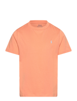 Ralph Lauren Kids - Cotton Jersey Crewneck Tee - Marškinėliai trumpomis rankovėmis - Koralinė spalva