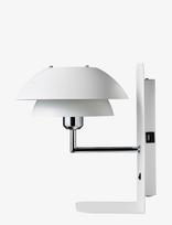 Dyberg Larsen - Parma Væg Lampe M/Usb - Sieninis šviestuvas - Balta