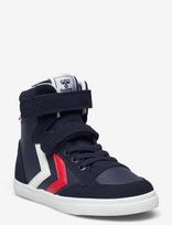 Hummel - Slimmer Stadil Leather High Jr - Aukštakulniai sportbačiai - Mėlyna