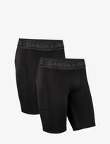 Danish Endurance - Power Compression Shorts (Men) 2-Pack - Bėgimo-treniruočių tamprės - Juoda