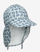 Melton - Cap W/Neck & Tie W/Print - Saulės skrybėlė - Mėlyna