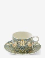 Morris & Co - William & Morris Teacup & Saucer – Strawberry Thief 0,28L - Arbatos puodelis - Marga / raštuota
