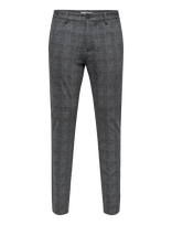 ONLY & SONS - Onsmark Slim Check Pants 9887 Noos - Klasikinės kelnės - Pilka