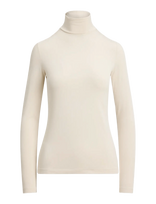 Lauren Ralph Lauren - Stretch Jersey Turtleneck - Golfas - Kreminė spalva