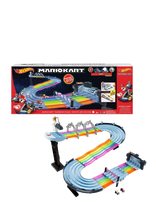 Hot Wheels - Mario Kart Rainbow Road Raceway Set With 2 1:64 Scale Vehicles - Lenktynių trasos - Marga / raštuota