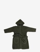 Filibabba - Bathrobe - Zigzag Dark Green 1-2 Years - Chalatas - Žalia