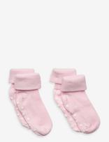 Minymo - Baby Rib Sock W. Abs (2-Pack) - Neslystančios kojinės - Rožinė