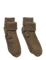 Minymo - Baby Rib Sock W. Abs (2-Pack) - Neslystančios kojinės - Žalia