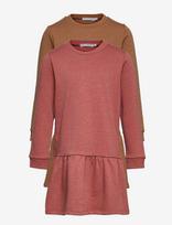 Minymo - Sweat Dress Ls (2-Pack) - Suknelė ilgomis rankovėmis - Rožinė