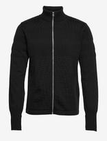 Mads Nørgaard - Wool Klemens Zip Knit - Megztinis su užtrauktuku - Juoda