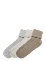 Minymo - Baby 2X2 Rib Sock (3-Pack) - Kūdikių kojinės - Pilka