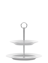 Lyngby Porcelæn - Rhombe Etagere Ø27 Cm Hvid - Torto lėkštės - Balta