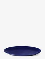 Lyngby Porcelæn - Rhombe Color Ovalt Serveringsfad 35X26.5 Mørk Blå - Vakarienės lėkštės - Tamsiai mėlyna