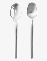 Gense - Salatbestik Dorotea 27 Cm Mat Stål - Salotų serviravimo indas - Sidabro
