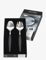 Gense - Salatbestik Focus De Luxe 26,8 Cm Sort/Mat 2 Pcs Set - Salotų serviravimo indas - Sidabro