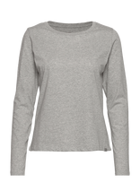 Mads Nørgaard - Organic Jersey Tenna Tee Fav - Marškinėliai ilgomis rankovėmis - Pilka