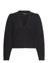 Soaked - Sltuesday Puf Cardigan Ls - Megztinis - Juoda