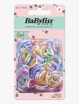 Babyliss Paris - Mini Elastics Kids 250 Pcs - Plaukų gumytė - Marga / raštuota