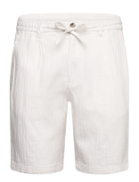 Lindbergh - Linen Blend Herringbone Short - Laisvalaiko marškiniai - Balta