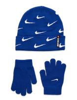 Nike - Swoosh Repeat Beanie Set - Kepurė - Mėlyna
