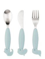 Done By Deer - Easy-Grip Cutlery Set Deer Friends Blue - Stalo įrankiai - Mėlyna