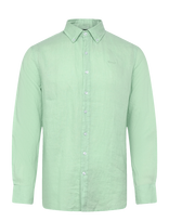 Sebago - Linen Shirt - Laisvalaiko marškiniai - Žalia