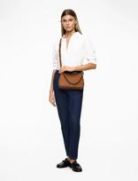Lauren Ralph Lauren - Crosshatch Leather Medium Danni Bag - Rankinė - Ruda