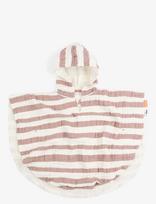 Done By Deer - Bath Poncho Gots Stripes Powder - Vonios pončas - Marga / raštuota