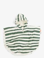 Done By Deer - Bath Poncho Gots Stripes Green - Vonios pončas - Žalia