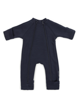 Smallstuff - Jumpsuit, Merino Wool W. 2 Zip, Navy - Flisinis kombinezonas - Tamsiai mėlyna