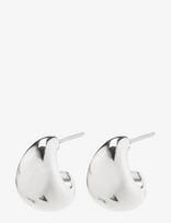 Pilgrim - Alexane Recycled Chunky Mini Hoop Earrings - Auskarai - Sidabro