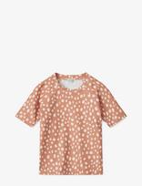 Liewood - Noah Printed Shortsleeve Swim Tee - UV viršutiniai drabužiai - Koralinė spalva