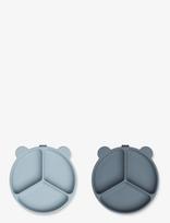 Liewood - Stacy Divider Suction Plate 2-Pack - Lėkštės - Mėlyna