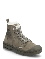 Palladium - Pampa Hi Zip Wl - Aulinukai plokščiu kulnu - Pilka