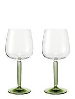 Kähler - Hammershøi Rødvinsglas 49 Cl Grøn 2 Stk. - Raudonojo vyno taurės - Žalia