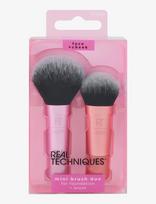 Real Techniques - Real Techniques Mini Brush Duo - Makiažo pagrindo šepetėlis - Rožinė