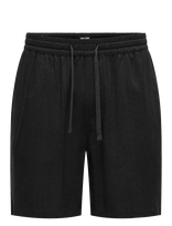 ONLY & SONS - Onstel Visc Lin Shorts 0075 Cs - Laisvalaiko marškiniai - Juoda