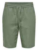 ONLY & SONS - Onslinus 0007 Cot Lin Shorts Noos - Laisvalaiko marškiniai - Žalia
