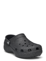Crocs - Classic Platform Glitter Clogw - Klumpės - Juoda