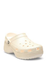 Crocs - Classic Platform Glitter Clogw - Klumpės - Balta