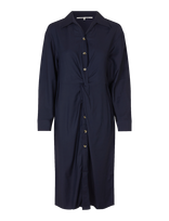Second Female - Christie Dress - Iki kelių ir midi suknelės - Tamsiai mėlyna