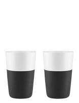 Eva Solo - 2 Cafe Latte-Krus Black - Kavos puodelis - Marga / raštuota