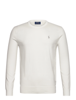 Polo Ralph Lauren - Slim Fit Textured Cotton Sweater - Apvalios apykaklės megztinis - Balta