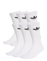 Adidas Originals - Tr Crew S 6P - Įprastos kojinės - Balta